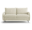 Canapé convertible OLIVER 3P+lit en tissu velours côtelé Ivory