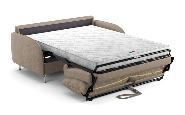 Canapé convertible OLIVER 3P+lit en tissu storm beige