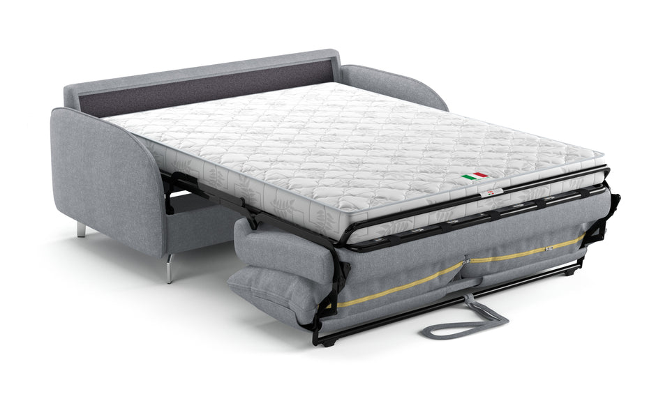Canapé convertible OLIVER 3P+lit en tissu storm grigio chiaro